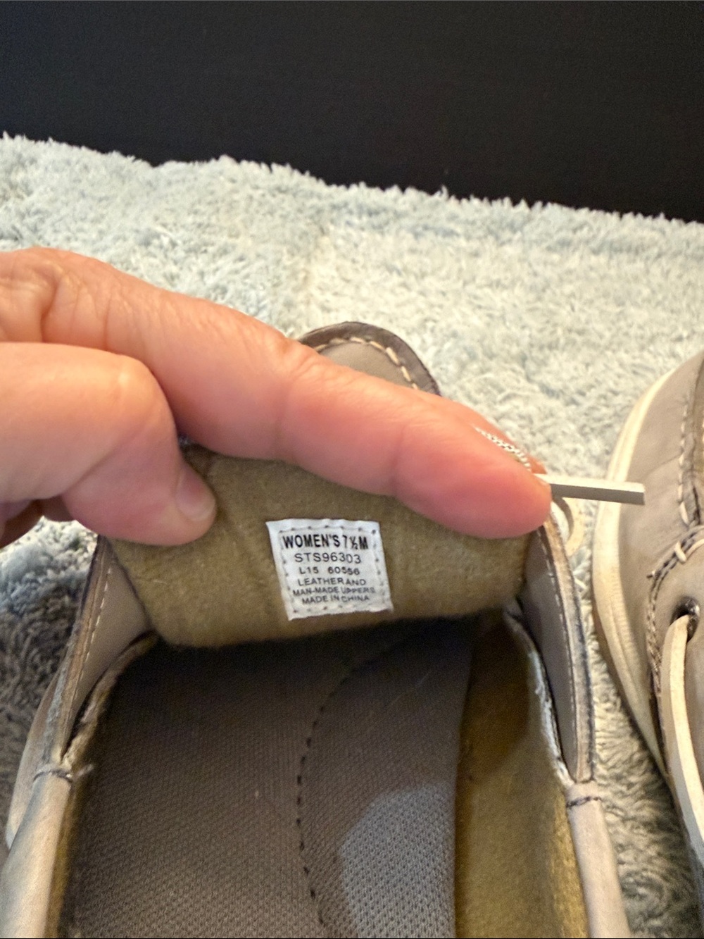 Sperry Women’s Gray Leather Boat Shoes - Picture 8 of 9